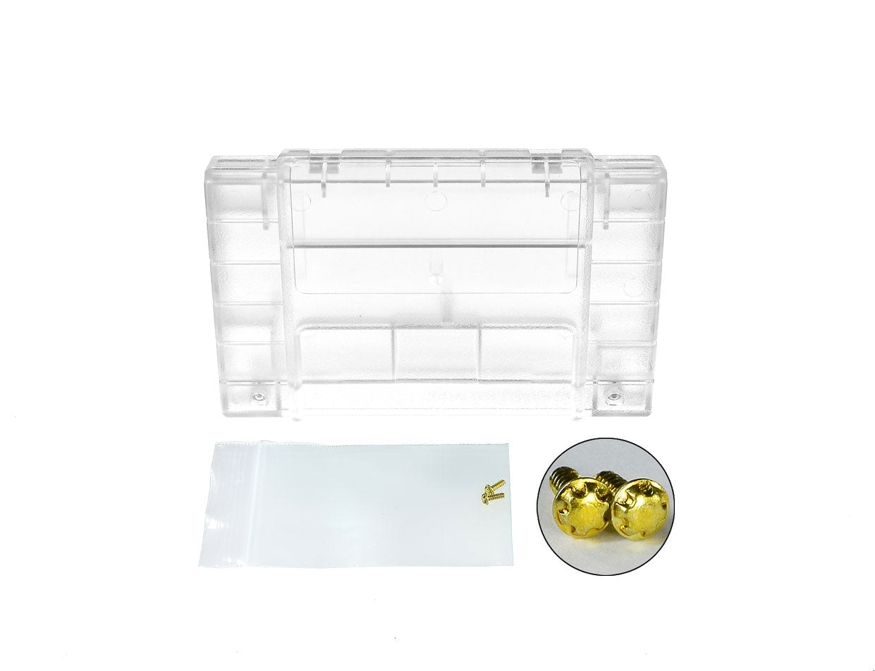 Super Nintendo [SNES] Game Cartridge Shell [Non FX] [Clear] [With Logo]