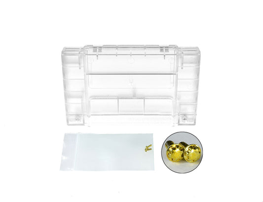 Super Nintendo [SNES] Game Cartridge Shell [Non FX] [Clear] [No Logo]