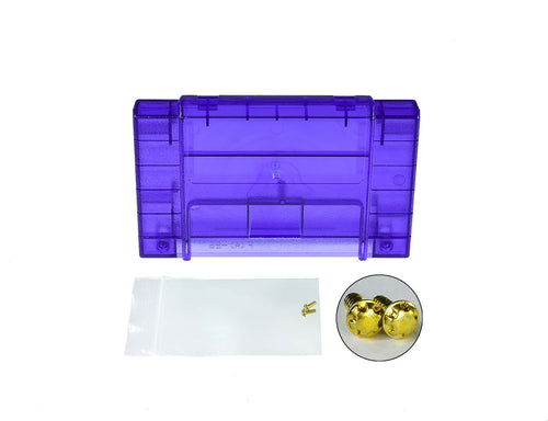 Super Nintendo [SNES] Game Cartridge Shell [Non FX] [Clear Grape] [No Logo]