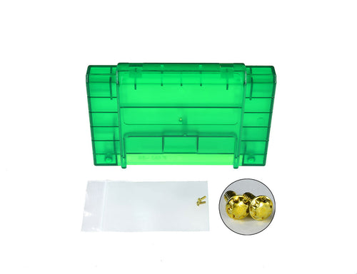 Super Nintendo [SNES] Game Cartridge Shell [Non FX] [Clear Green] [With Logo]