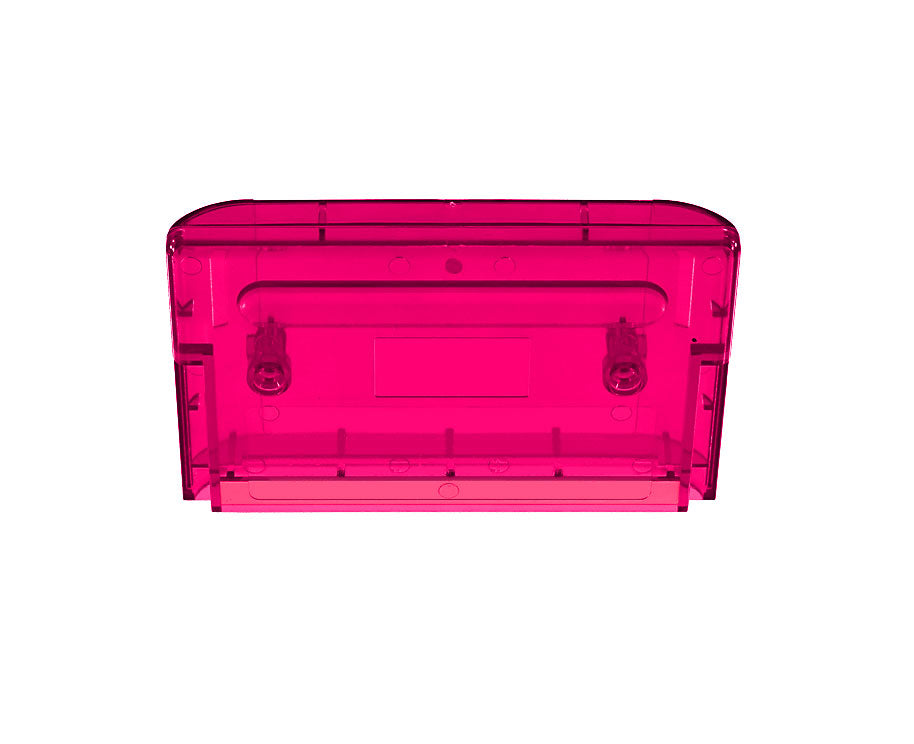 Sega Genesis Cartridge Shell [Transparent Red] [No Logo]
