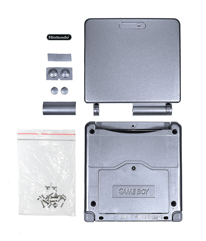 GameBoy Advance SP [GBA SP] System Shell [Platinum] – Hoskbrew