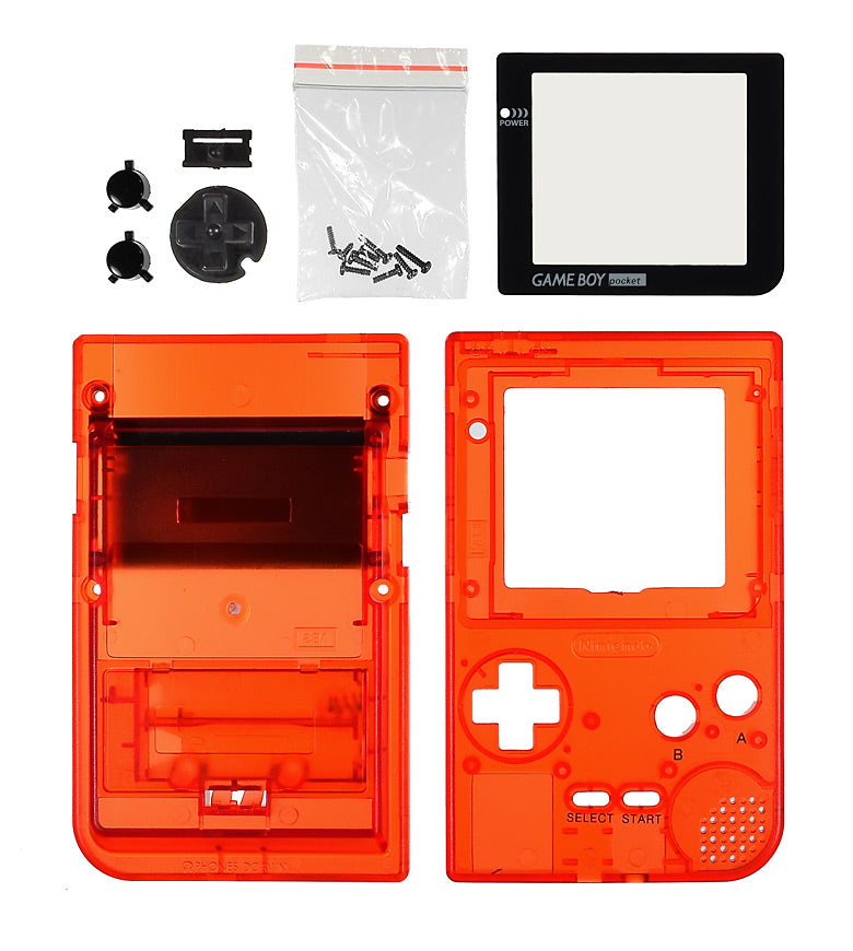 GameBoy Pocket System Shell [Clear Red]