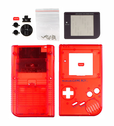 GameBoy Play it Loud System Shell [Clear Red]