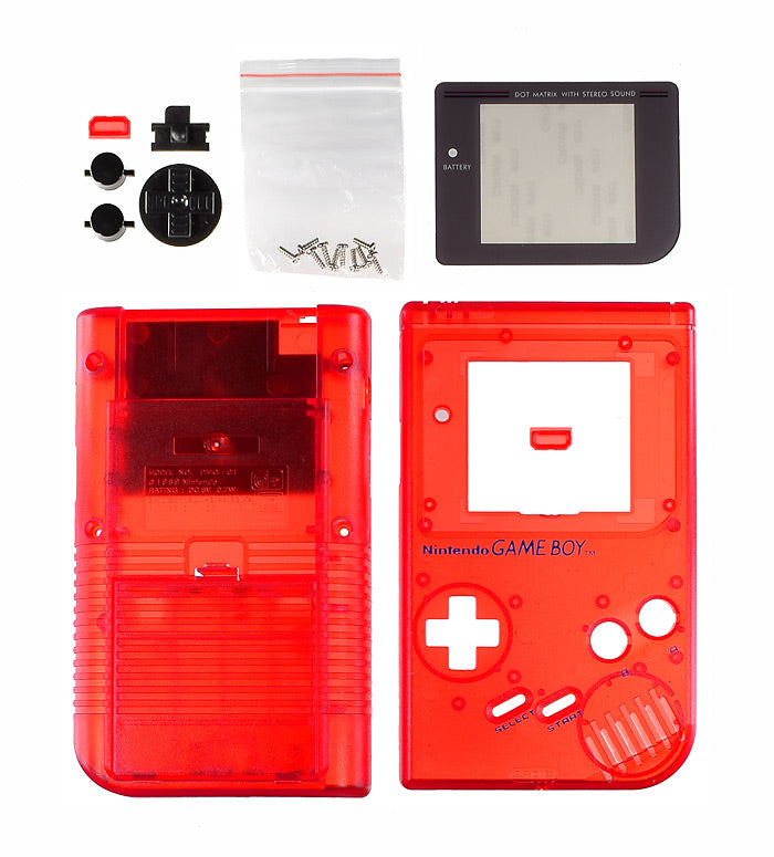 GameBoy Play it Loud System Shell [Clear Red]