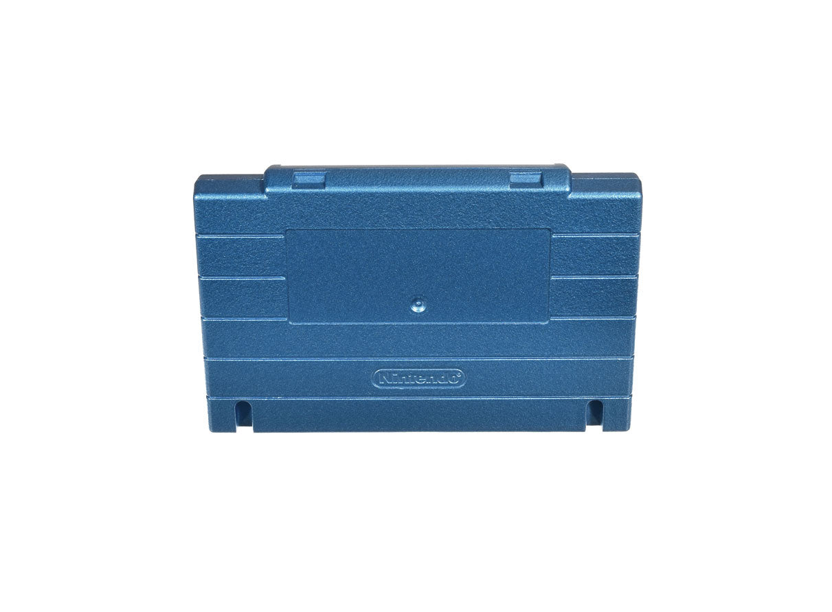 Super Nintendo [SNES] Game Cartridge Shell [Non FX] [Metallic Blue] [With Logo]