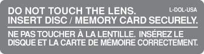 Nintendo GameCube Console "Do Not Touch Lens Label"