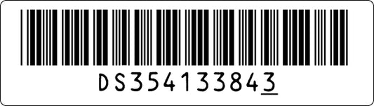 Nintendo GameCube Console Serial Label