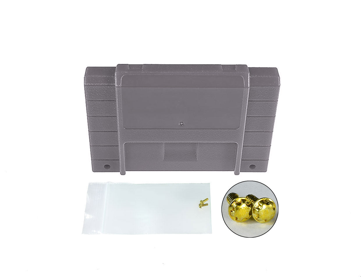 Super Nintendo [SNES] Game Cartridge Shell [Non FX] [Gray] [With Logo]