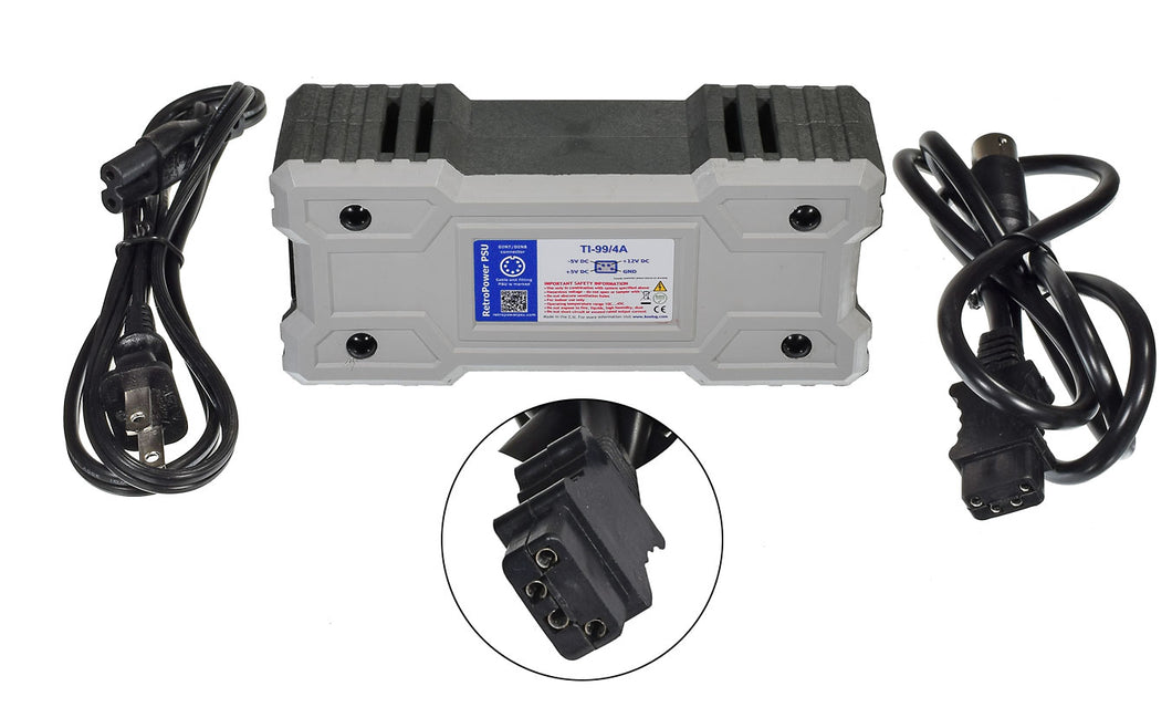 RetroPower PSU TI-99/4A US - Replacement TI-99/4A Power Supply, US Plug