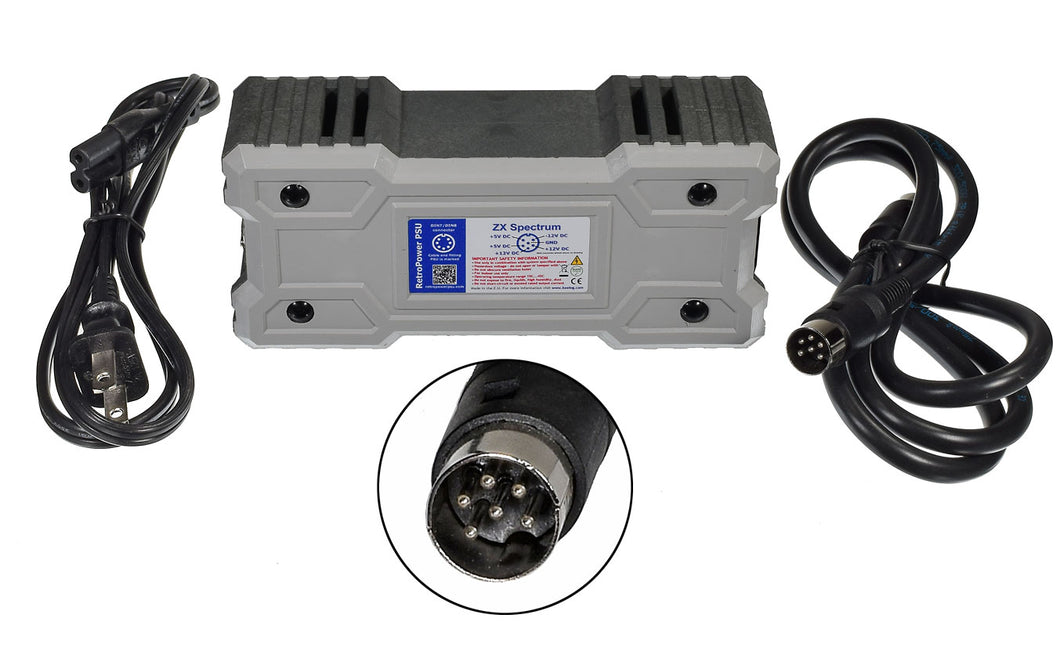 RetroPower PSU ZX Spectrum US - Replacement ZX Spectrum Power Supply, US Plug
