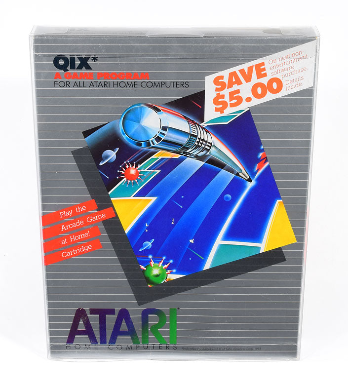 Qix Released on Atari 400/800/1200XL Game Box Protector [196x25x268mm]