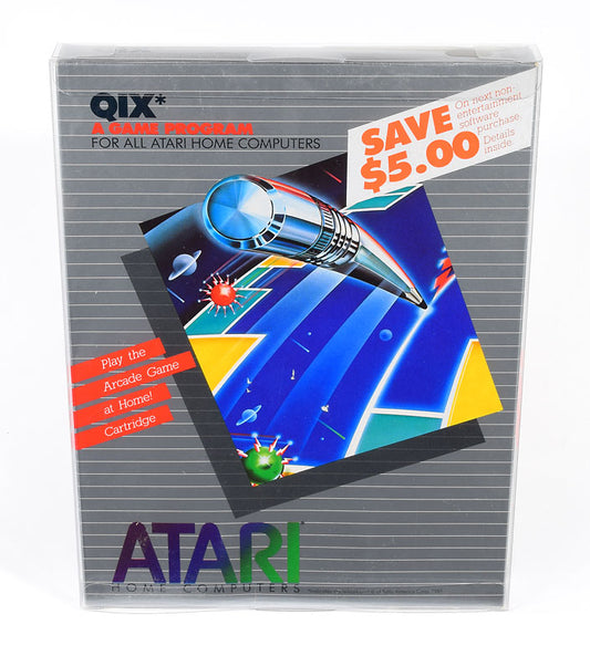 Qix Released on Atari 400/800/1200XL Game Box Protector [196x25x268mm]