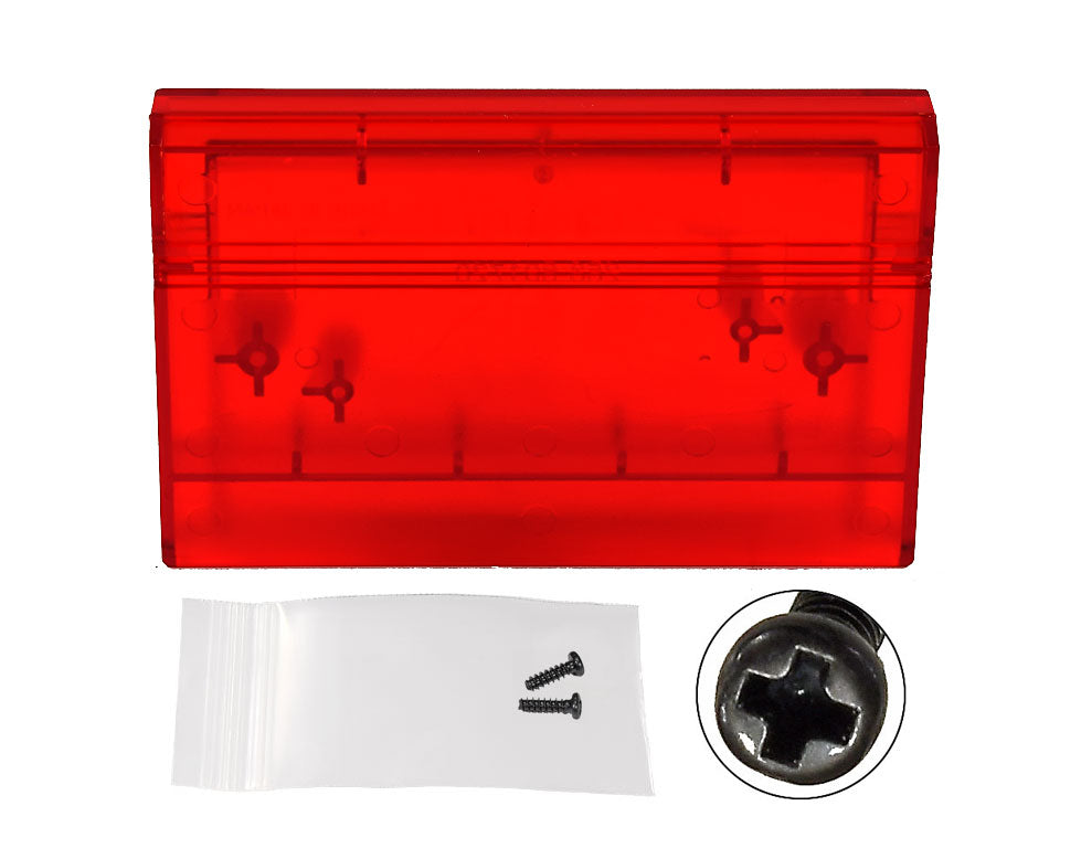 Sega Master System Cartridge Shell [Transparent Red, With Logo]