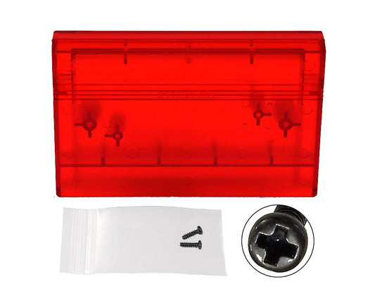 Sega Master System Cartridge Shell [Transparent Red, With Logo]