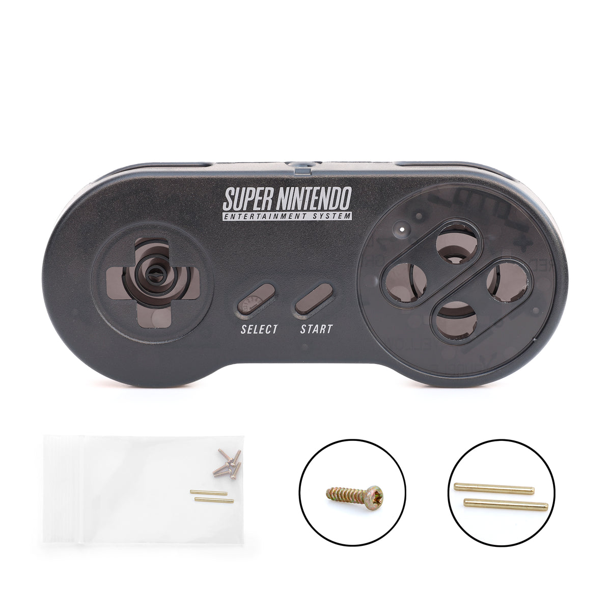 Super Nintendo [SNES] Controller Shell [Clear Black] – Hoskbrew