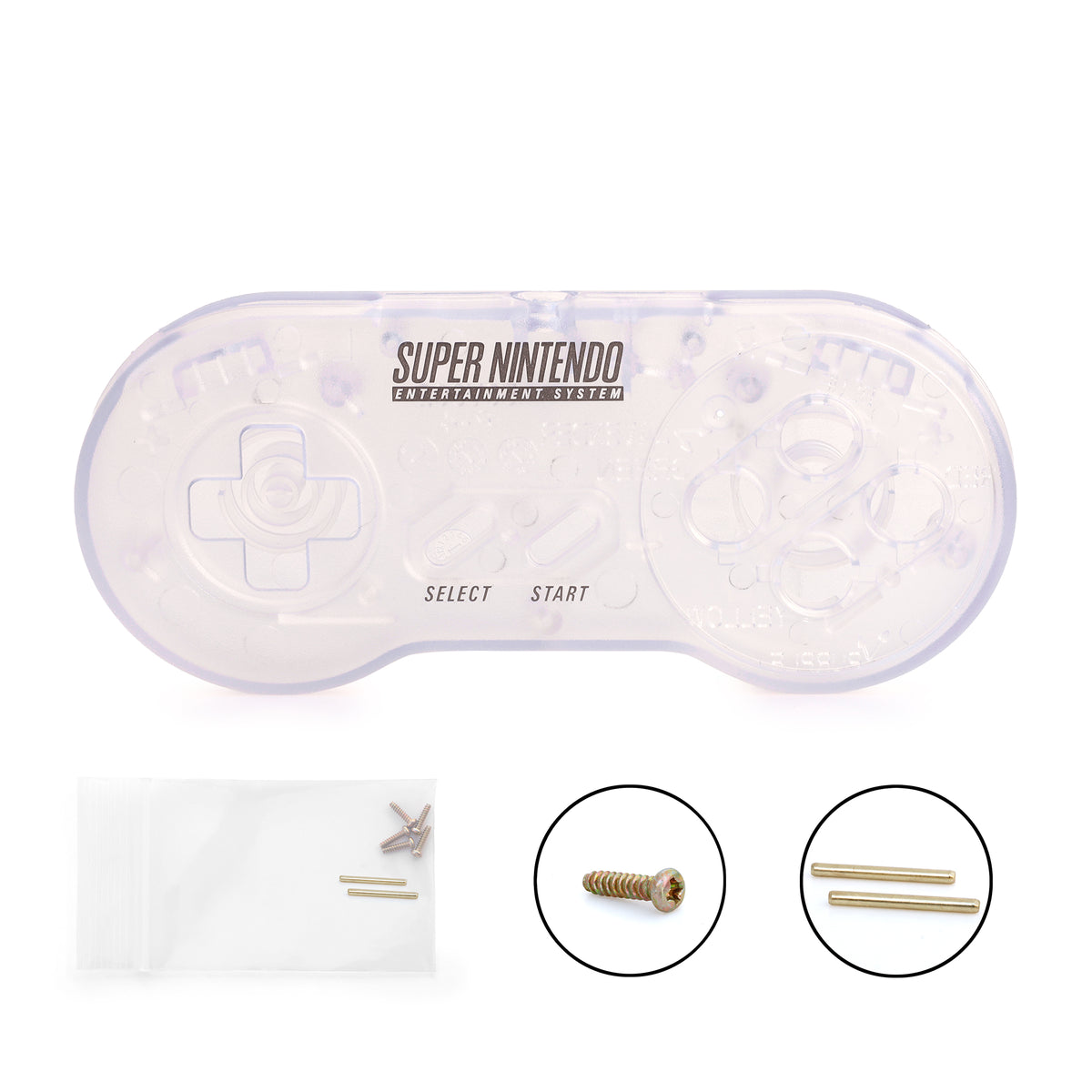 Super Nintendo [SNES] Controller Shell [Clear] – Hoskbrew