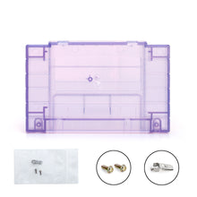 Load image into Gallery viewer, Super Nintendo [SNES] Game Cartridge Shell [FX] [Clear Purple] [No Logo]