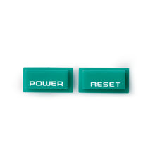 Load image into Gallery viewer, NES Console Power/Reset Buttons [White Text] [Solid Green Button]