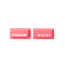 Load image into Gallery viewer, NES Console Power/Reset Buttons [White Text] [Solid Pink Button]