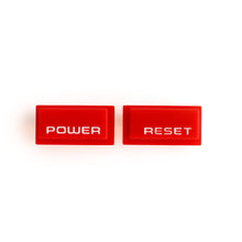 Load image into Gallery viewer, NES Console Power/Reset Buttons [White Text] [Solid Red Button]