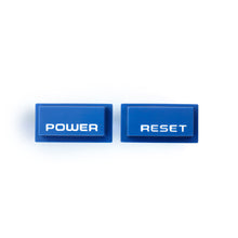 Load image into Gallery viewer, NES Console Power/Reset Buttons [White Text] [Solid Blue Button]