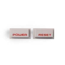 Load image into Gallery viewer, NES Console Power/Reset Buttons [Red Text] [Beige Button]