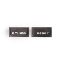 Load image into Gallery viewer, NES Console Power/Reset Buttons [White Text] [Clear Black Button]