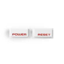 Load image into Gallery viewer, NES Console Power/Reset Buttons [Red Text] [Solid White Button]