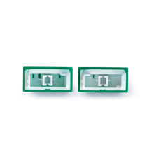 Load image into Gallery viewer, NES Console Power/Reset Buttons [White Text] [Solid Green Button]