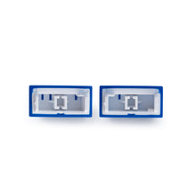 Load image into Gallery viewer, NES Console Power/Reset Buttons [White Text] [Solid Blue Button]