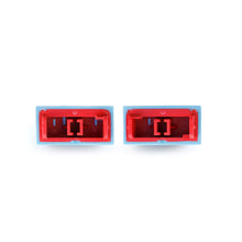 Load image into Gallery viewer, NES Console Power/Reset Buttons [Red Text] [Solid Light Blue Button]