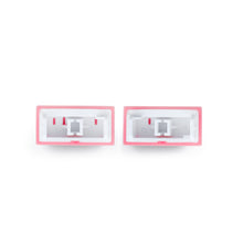 Load image into Gallery viewer, NES Console Power/Reset Buttons [White Text] [Solid Pink Button]