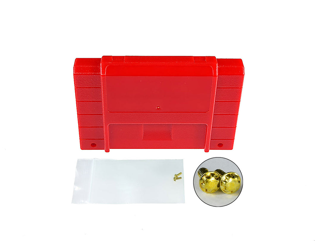 Super Nintendo [SNES] Game Cartridge Shell [Non FX] [Solid Red] [With Logo]