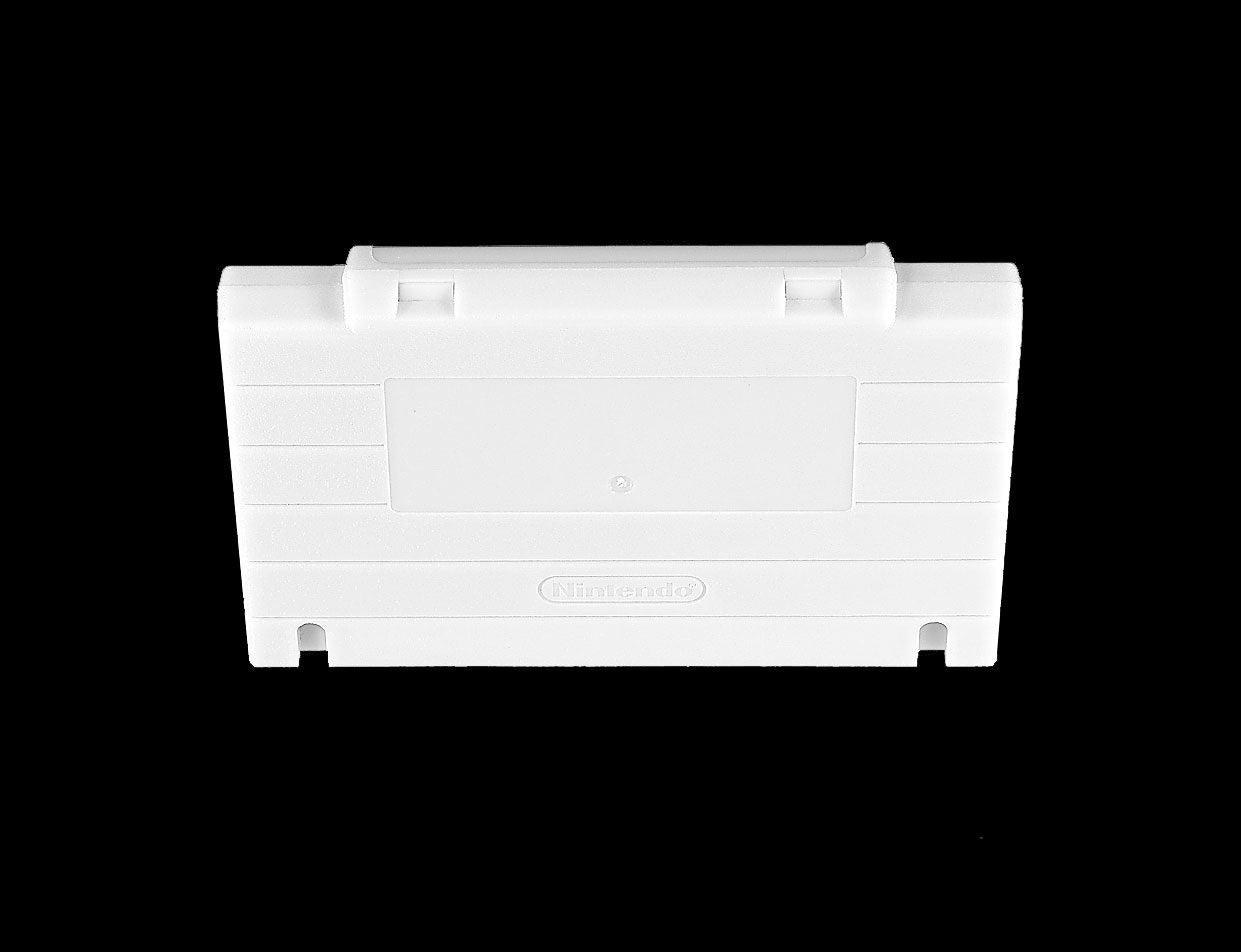 Super Nintendo [SNES] Game Cartridge Shell [Non FX] [Solid White] [With Logo]
