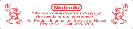 Super Nintendo Console Service Label [Red]