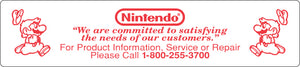Super Nintendo Console Service Label [Red]