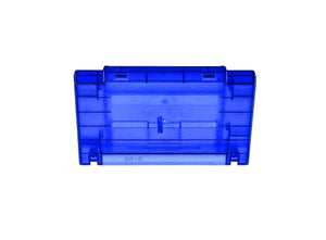 Super Nintendo Game Cartridge Shell [Clear Blue] [With Logo]