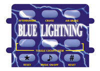 Atari Jaguar Controller Insert Blue Lightning