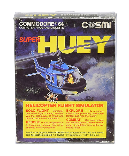 Commodore 64 Super Huey Game Box Protector [148x24x193mm]