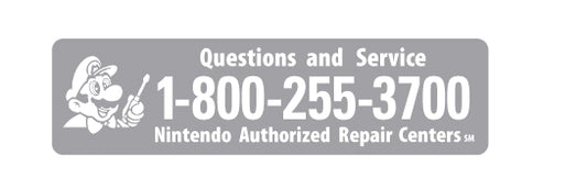 GameBoy Advance Console Service Label
