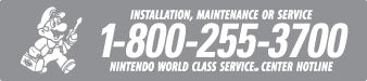 Nintendo NES Console Service Label
